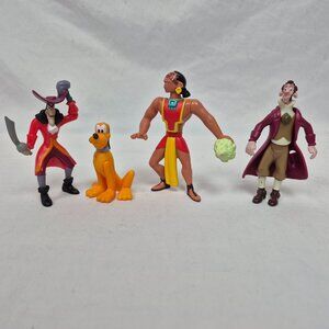 Disney Movie Toy Action Figures (Lot of 4) Capt Hook Pluto Tzekel-Kan Dr Doppler